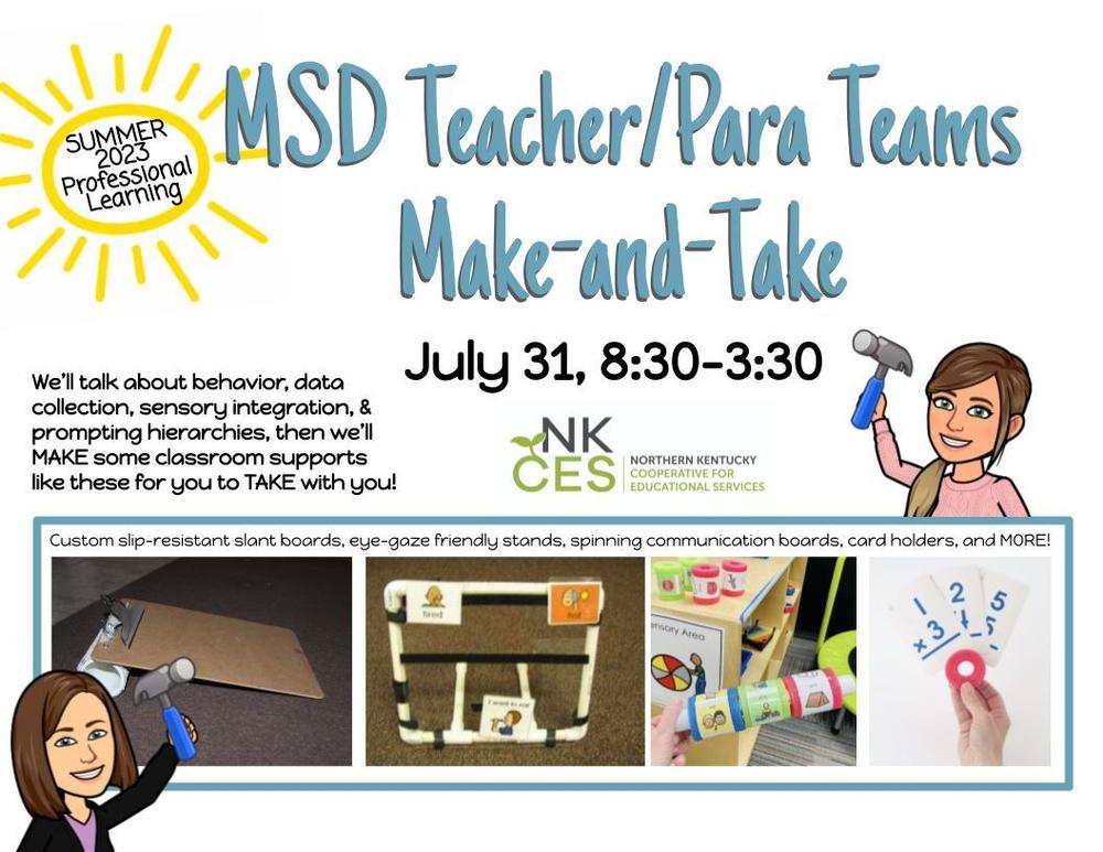 MSD Teacher/Para Teams Make and Take